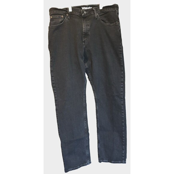 Wrangler Rugged Wear Men’s Work Jeans Size 34x30 Black Denim Regular Fit Strght - Picture 1 of 7